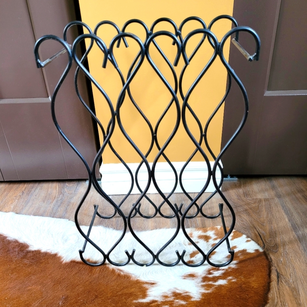 Vintage wine rack wrought iron
